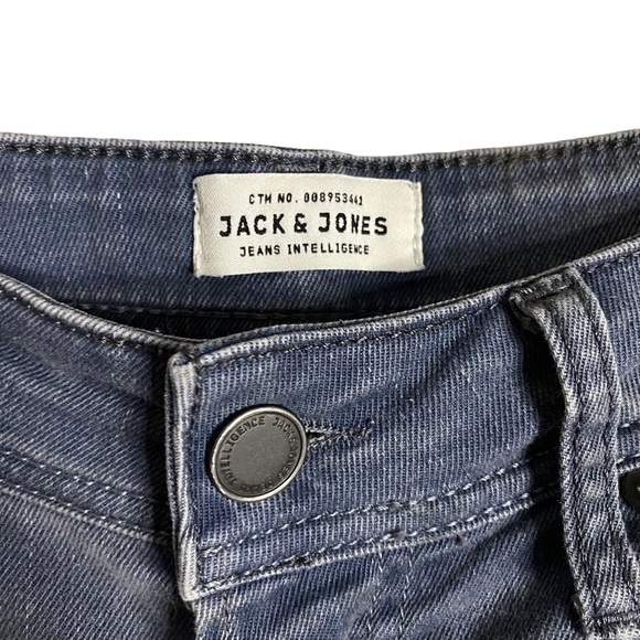 Jack & Jones Men's Slim Fit Button-Fly Denim Jeans - Picture 4 of 12